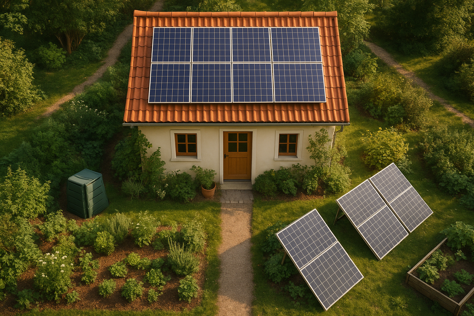 Sustainable living at home showing practical tips for eco-friendly living and waste reduction strategies