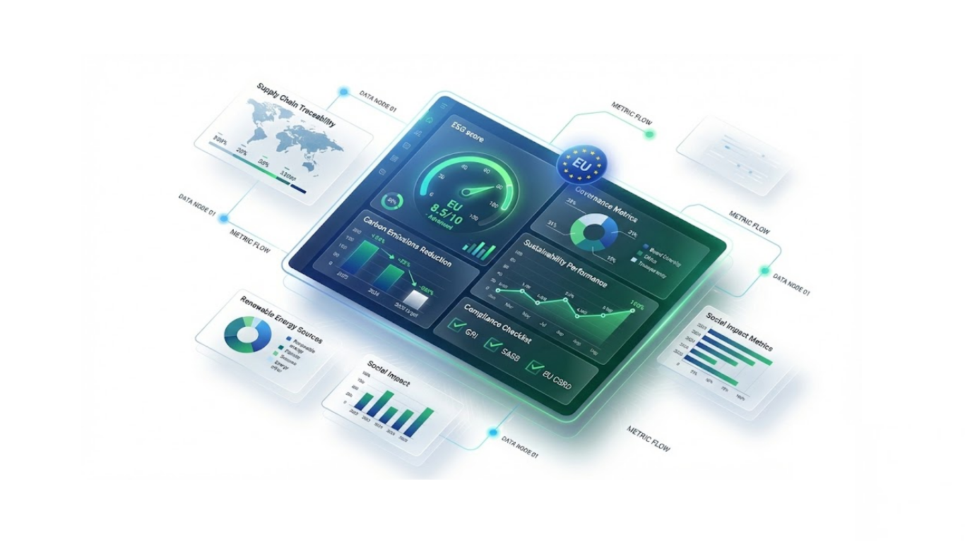 CSRD sustainability reporting requirements showing EU compliance framework and reporting standards