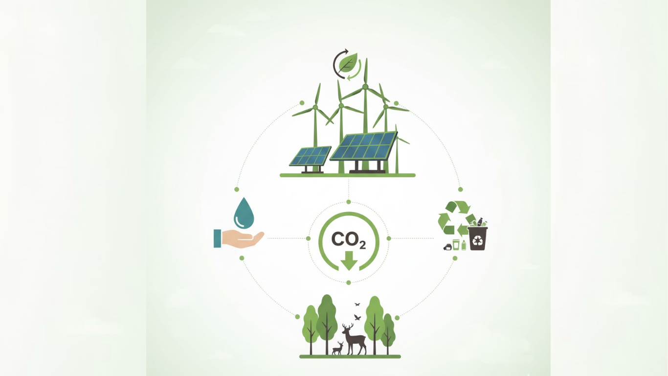 Environmental ESG criteria including climate action, resource management, and pollution reduction