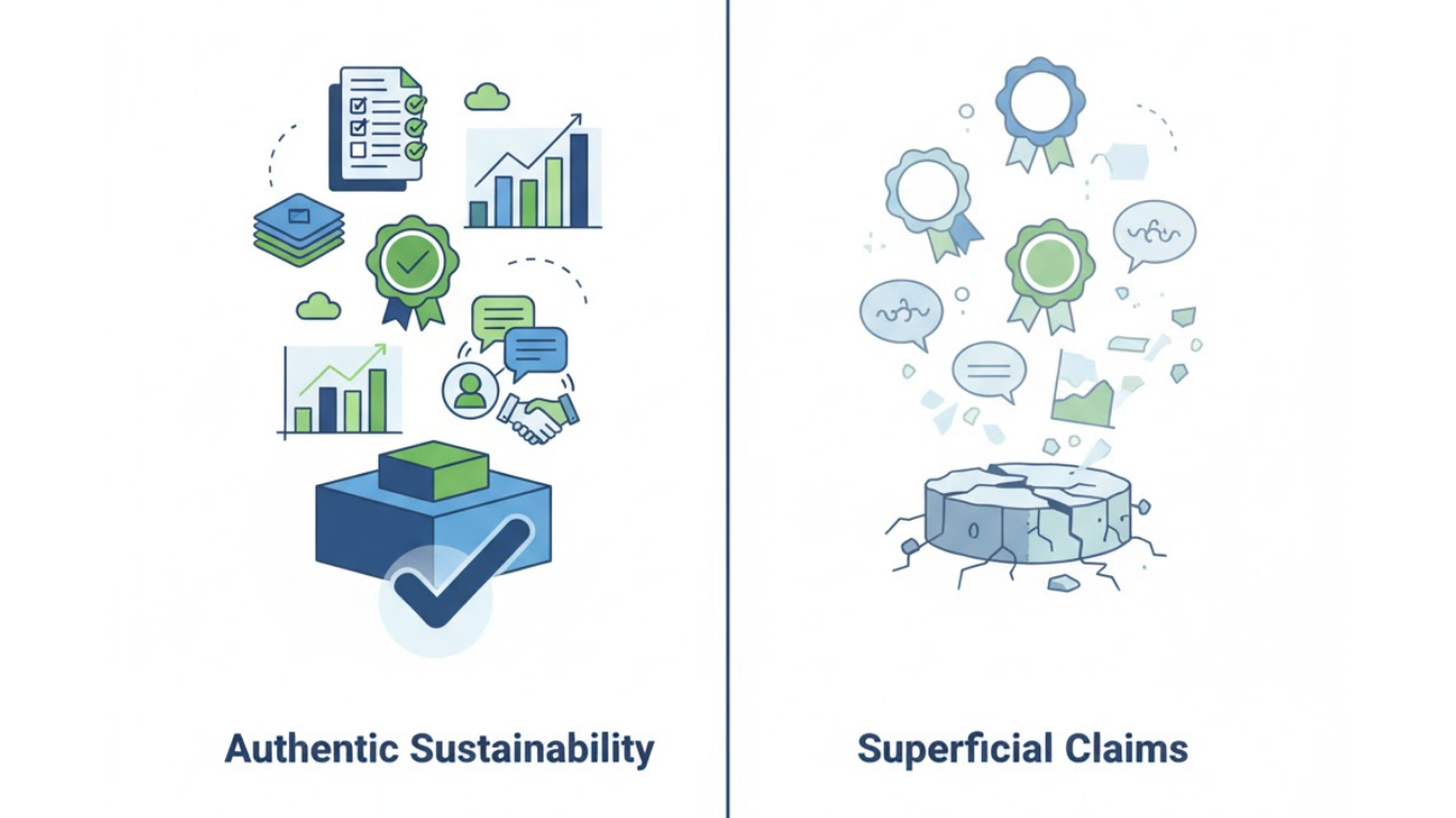 Framework for preventing greenwashing using OECD due diligence principles and transparent communication