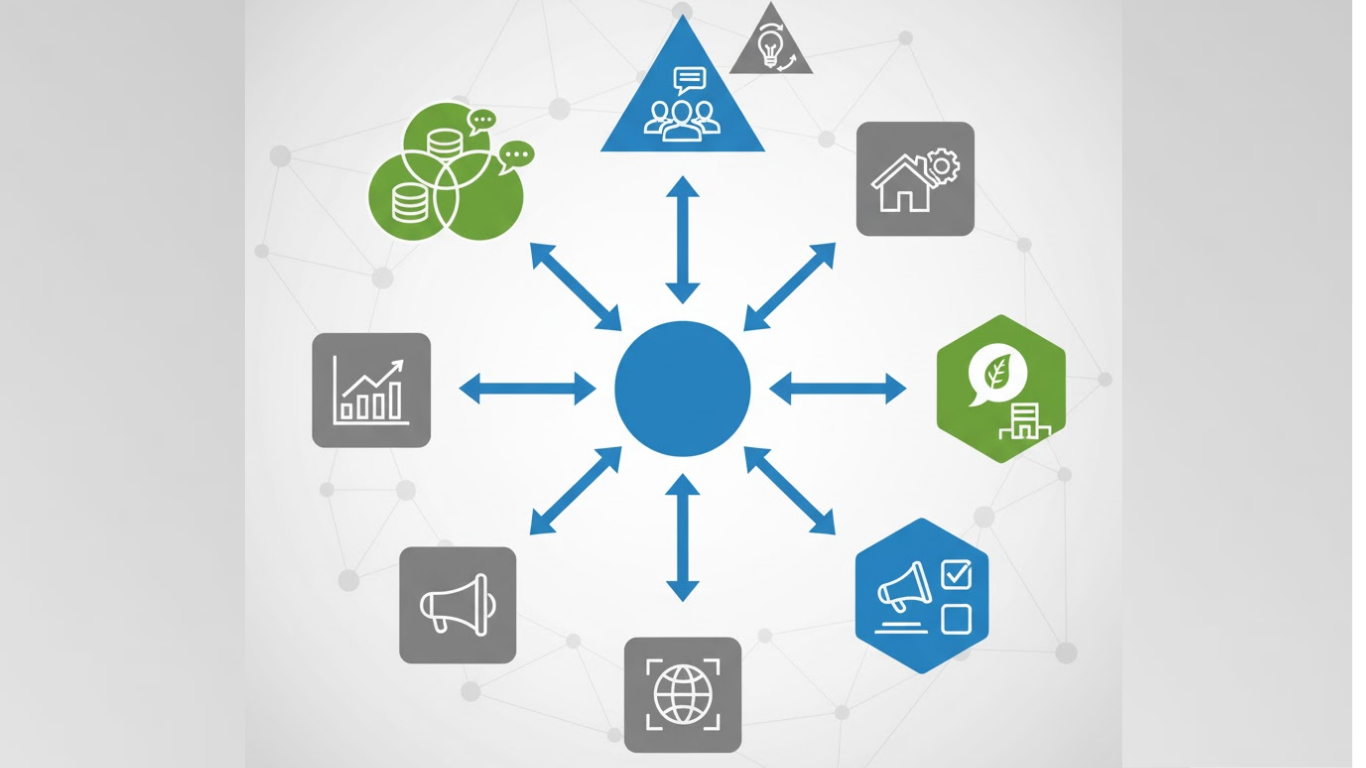 Stakeholder engagement framework for responsible business conduct showing multiple stakeholder perspectives